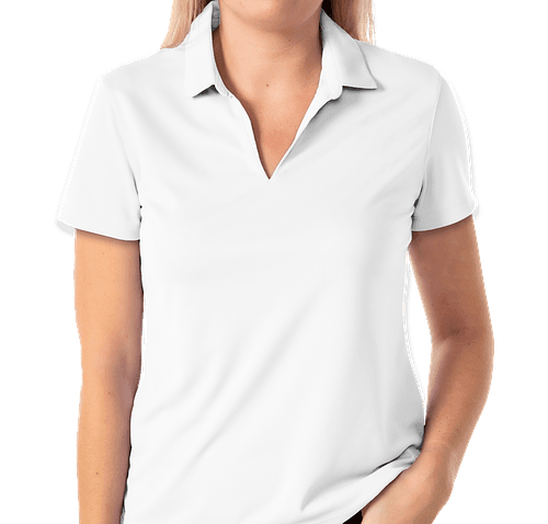 Women's dri fit black polo hot sale
