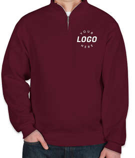 Jerzees Nublend Quarter Zip Sweatshirt - Color: Maroon