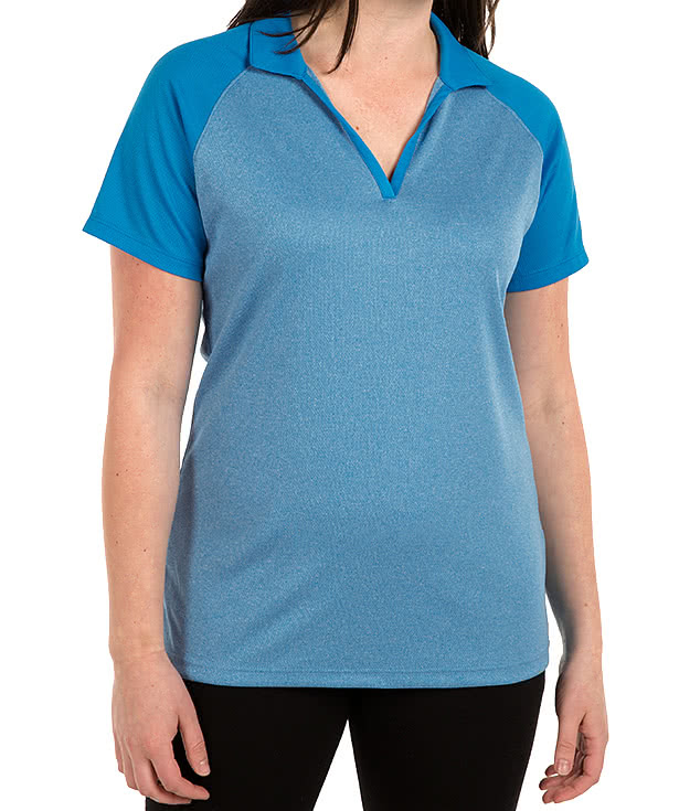 Sport-Tek Women's Heather Raglan Performance Polo