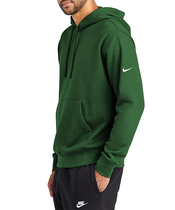 Nike club fleece hoodie hot sale green