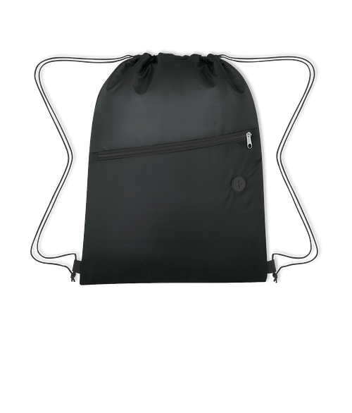 Tilt Sports Cooler Drawstring Bag in Black