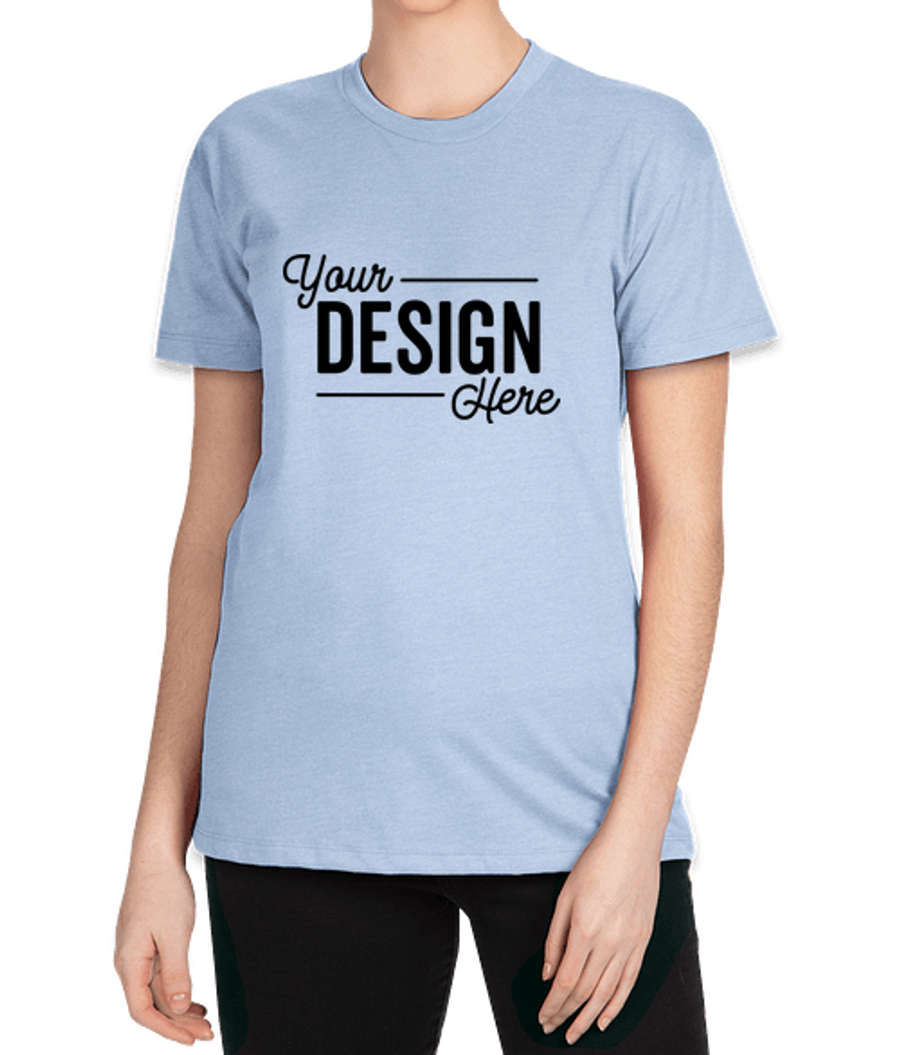 Next Level Women's Jersey Blend Crewneck T-shirt in Heather Columbia Blue