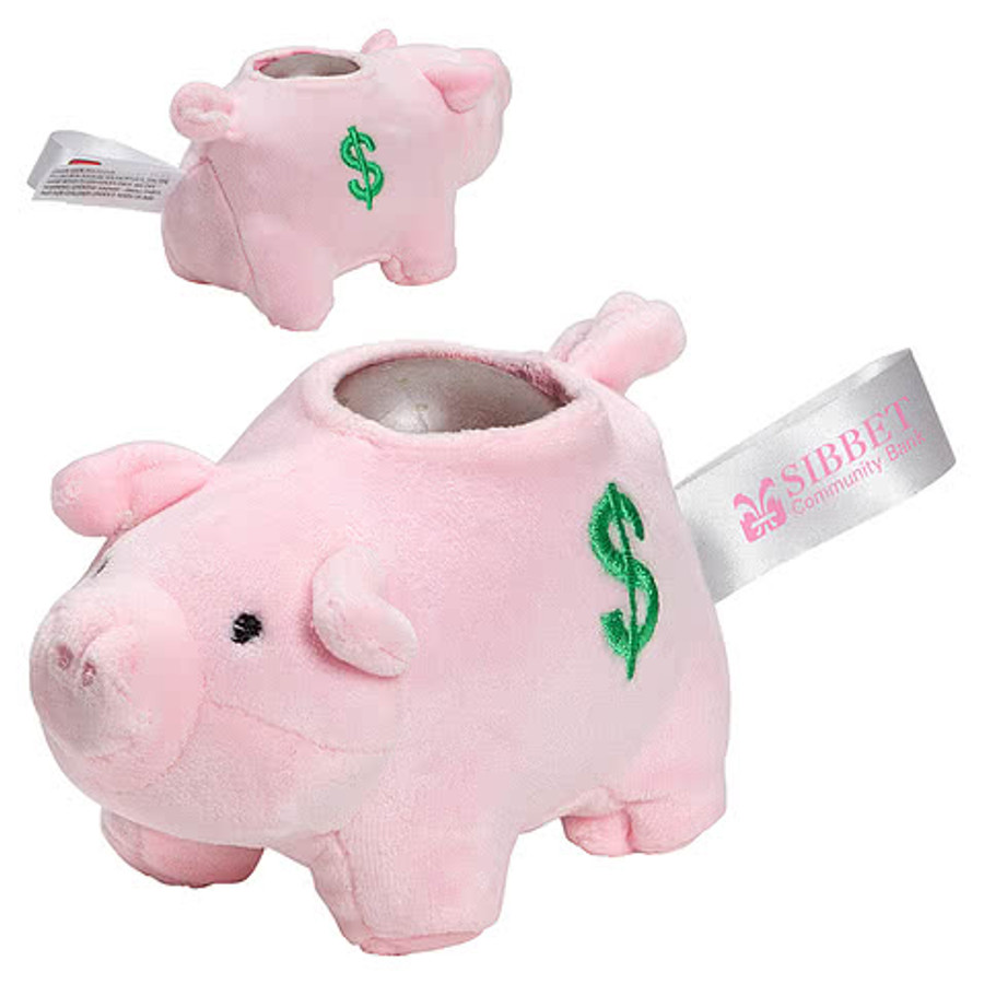 Stress Busters Piggy Bank Plush Gel Stress Reliever