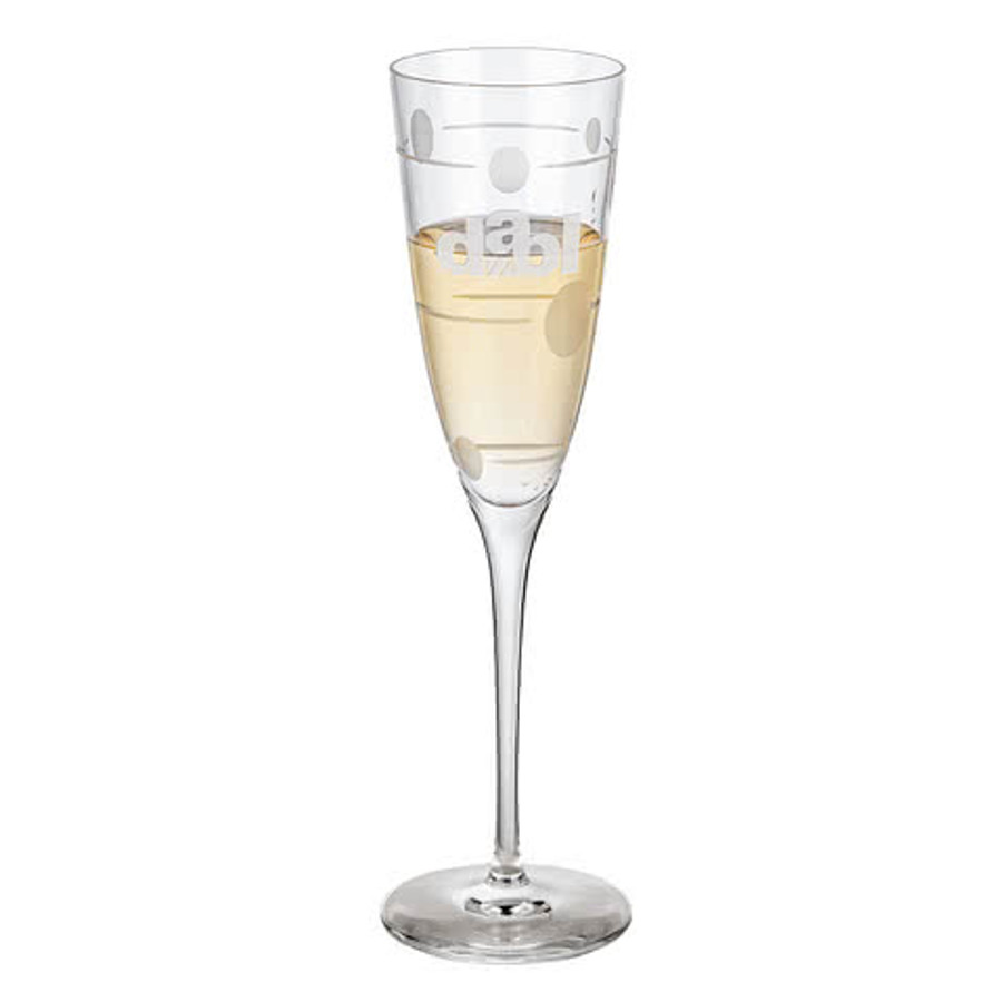 Laser Etched 5.75 oz. Reverie Flute Glass in Clear
