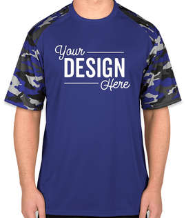Badger Camo Sleeve Performance Shirt - Color: Royal / Royal Camo