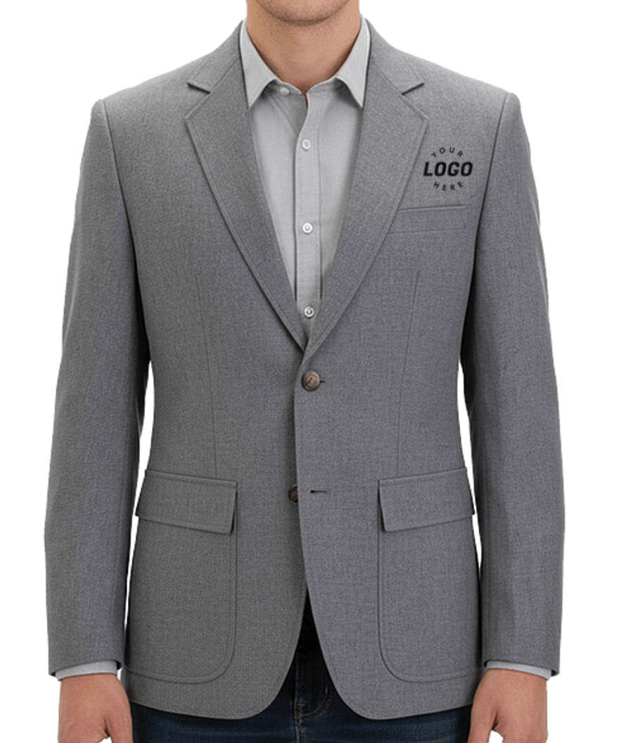Edwards Traditional Single Breasted Blazer in Grey Heather