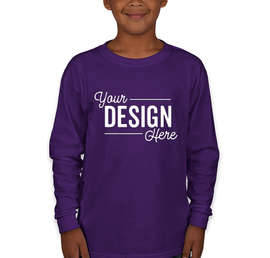 Gildan Youth Ultra Cotton Long Sleeve T-shirt - Color: Purple
