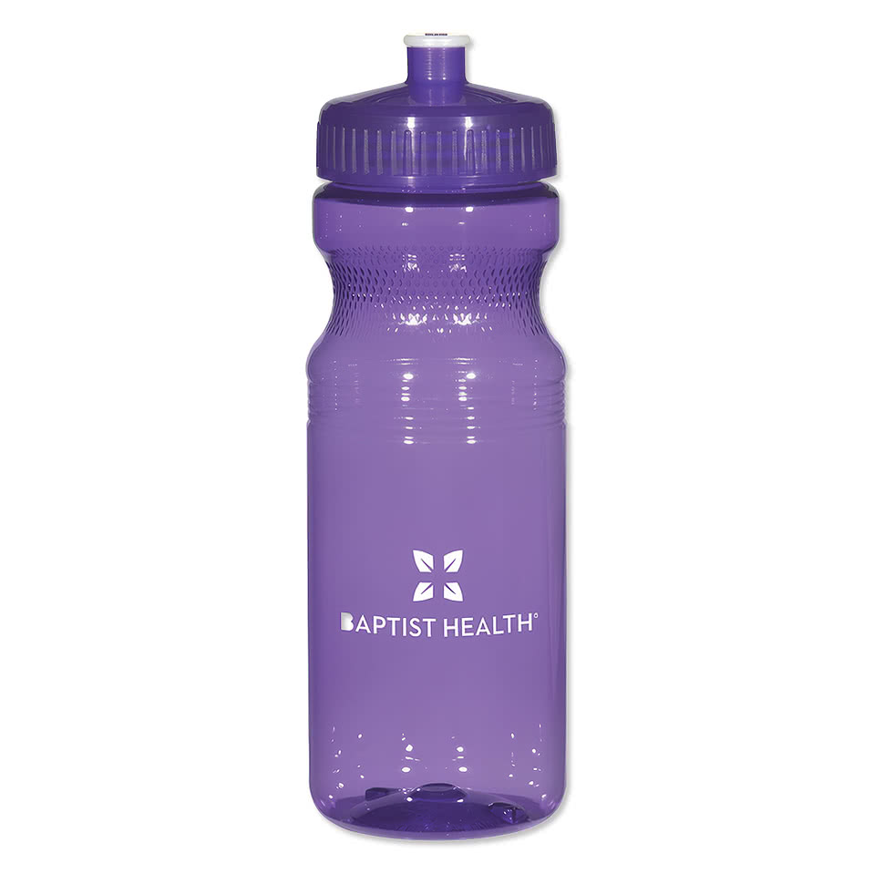Full Color 24 oz. Poly Clear Fitness Water Bottle (Case of 100)