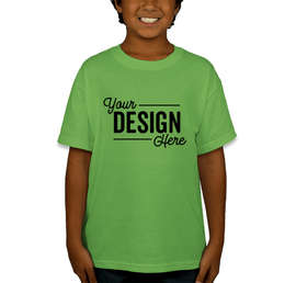 Canada - Gildan Youth DryBlend 50/50 T-shirt - Color: Electric Green