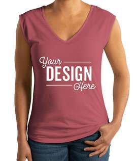 Next Level Women's Slim Fit Festival V-Neck Tank - Color: Smoked Paprika