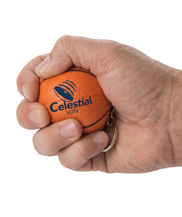 Classic Basketball Stress Reliever Keychain