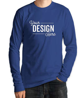 Royal Apparel USA-Made Organic Long Sleeve T-shirt - Color: Nautical Blue