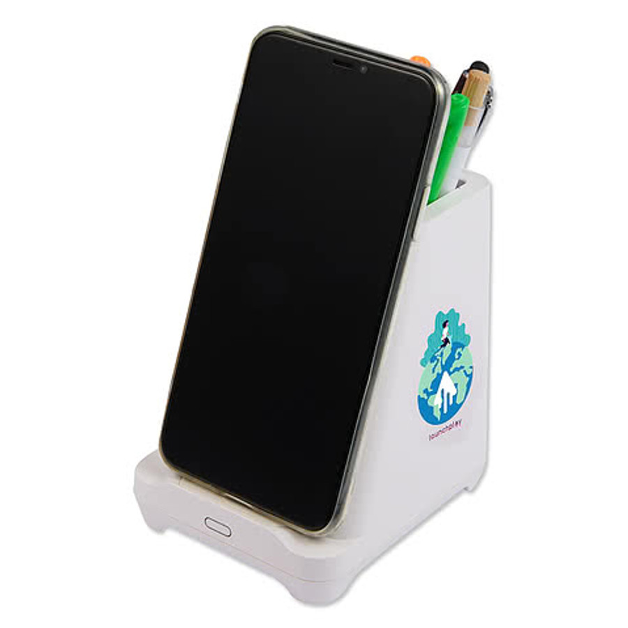 Full Color Desk Mate Organizer Charging Hub with Bluetooth Speaker