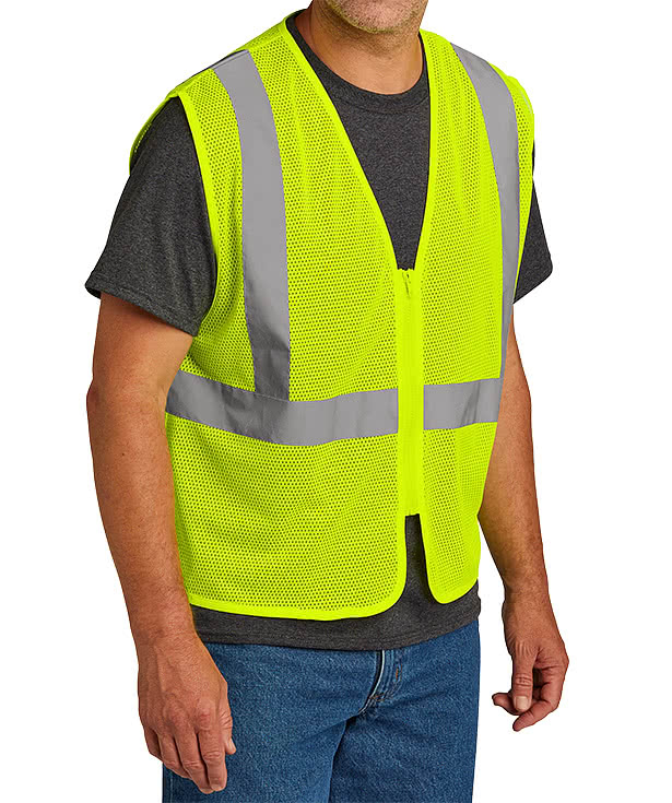 CornerStone Class 2 Economy Zippered Mesh Safety Vest