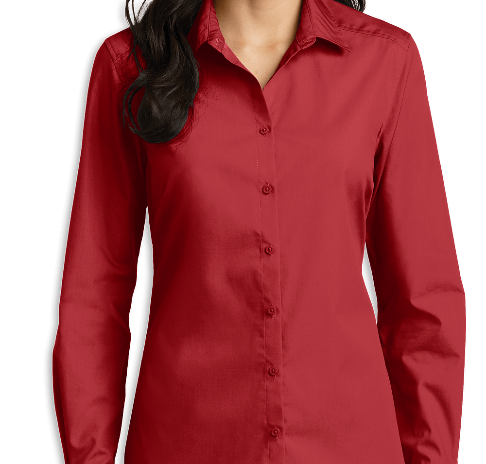 Port Authority Women's Carefree Poplin Dress Shirt - Printed-default