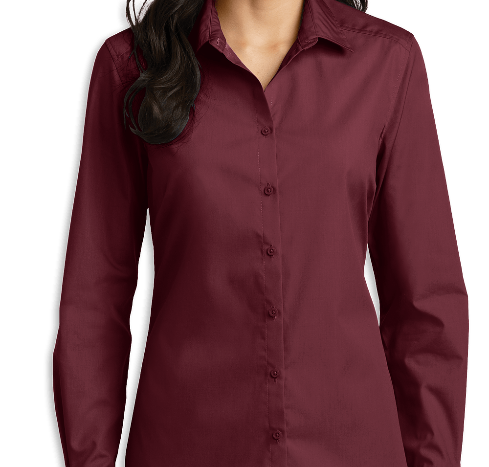Port Authority Women's Carefree Poplin Dress Shirt - Printed-default