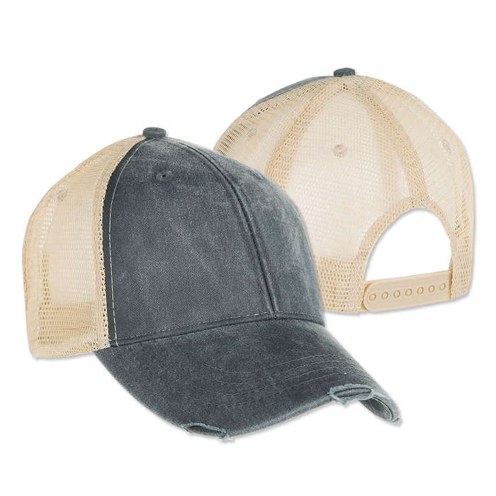 Adams Pigment Dyed Distressed Trucker Hat