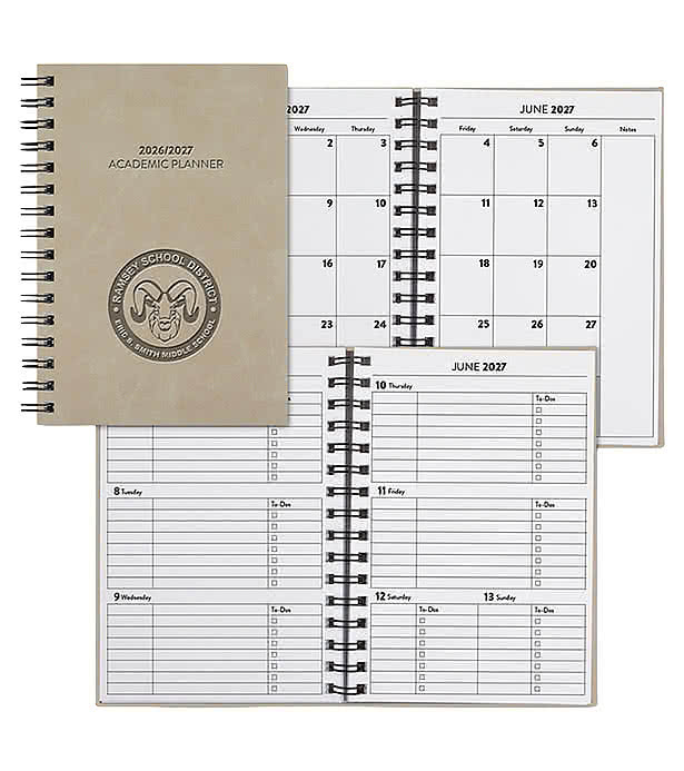 Castelli Debossed WireO Chia Medio Spiral Academic Planner