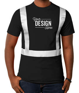 Bayside USA-Made Reflective 100% Cotton T-shirt - Color: Black