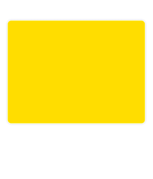 Full Color 4 in. x 3 in. Round Corner Rectangle Sticker in Yellow 