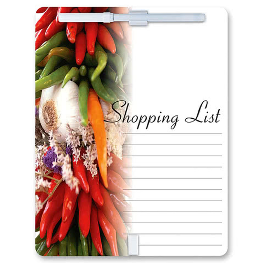8.5" x 11" Memo Board w/ Clip and Rem Adh in White/No Stock Artwork