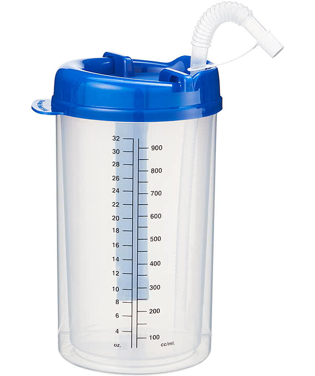 32 oz. Medical Tumbler with Straw and Measurements
