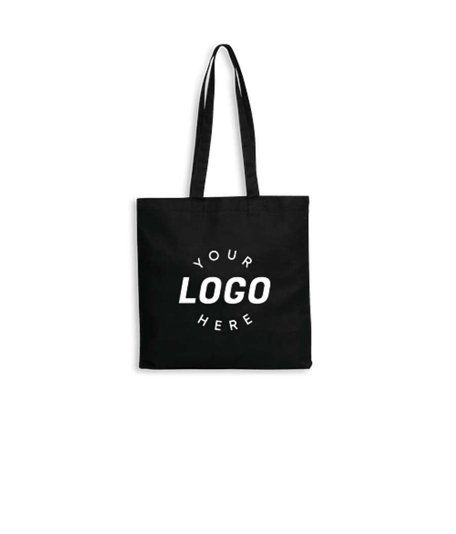 Cotton Canvas Promotional Tote Bag in Black