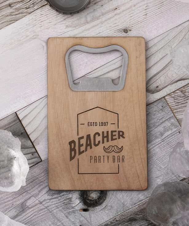 Wood Credit Card Bottle Opener