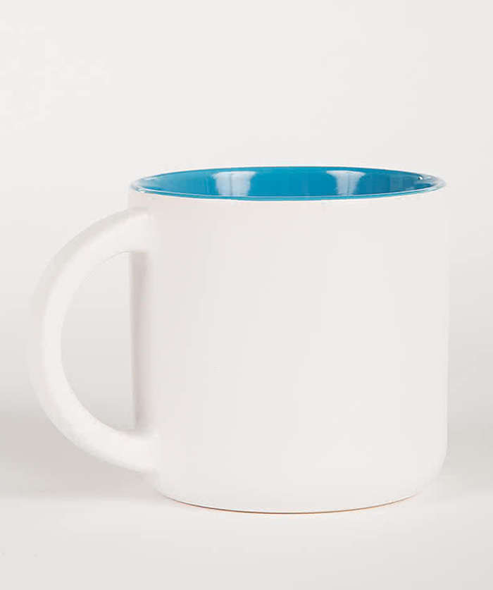 14 oz. Ceramic Two-Tone White Minolo Mug