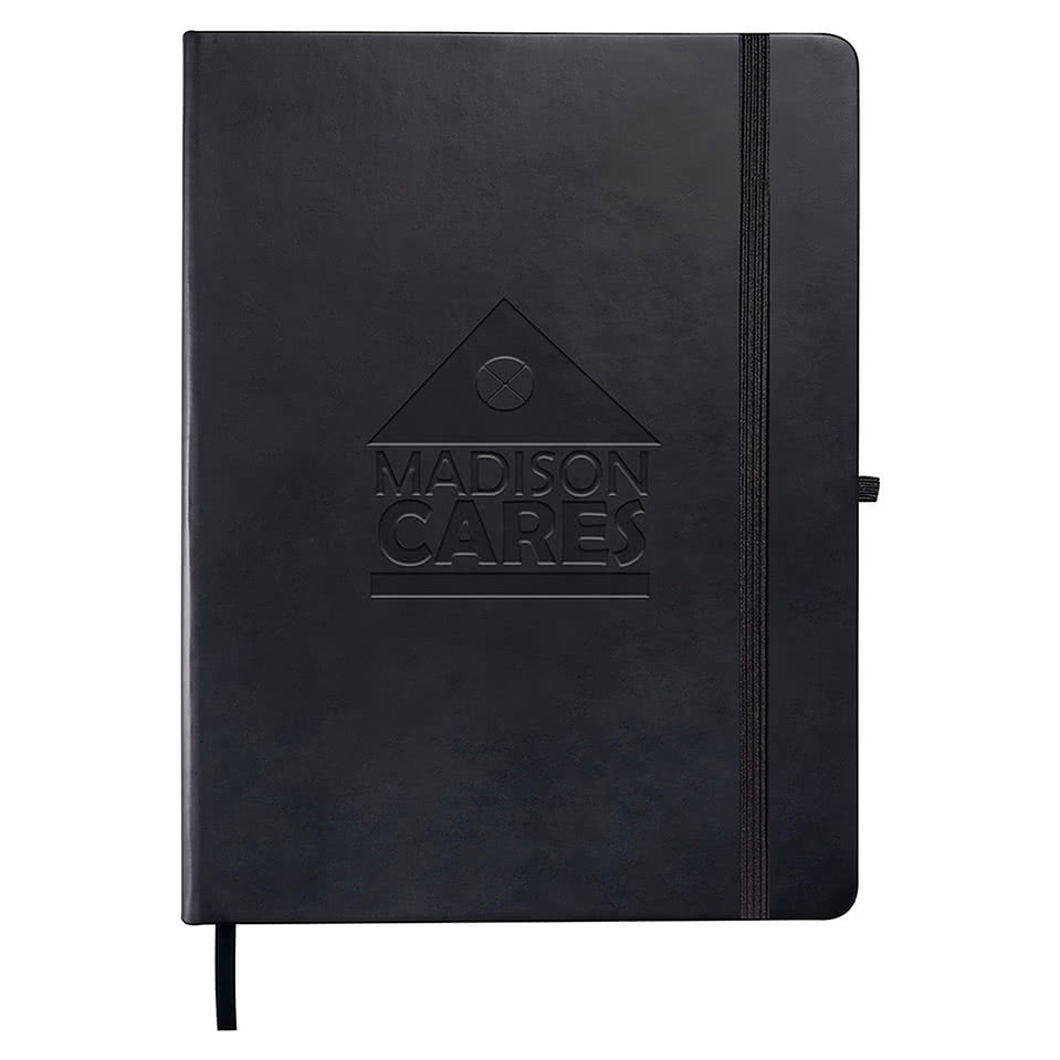 Debossed Leeman Tuscany Large Hard Cover Notebook