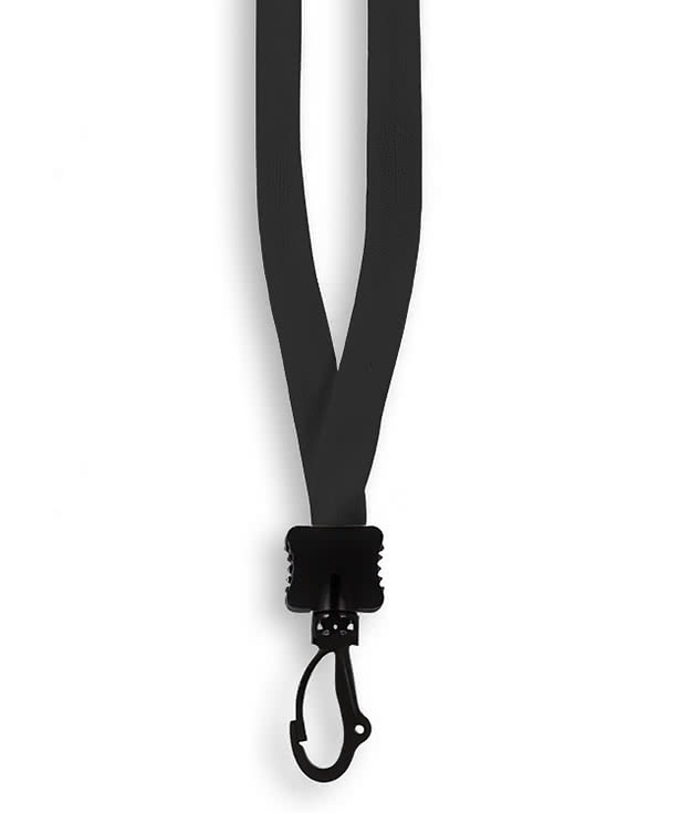 1/2" Cotton Lanyard with Plastic Clamshell and Swivel Snap Hook