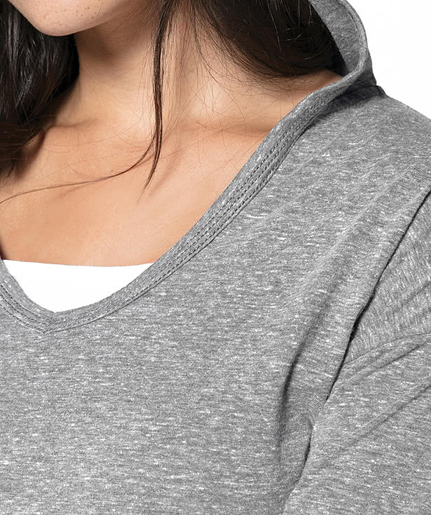 New Era Women's Tri-Blend Long Sleeve Hooded Performance Shirt
