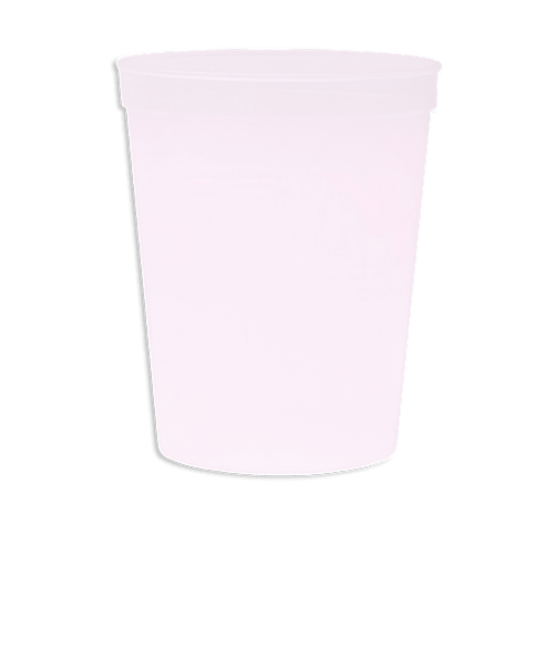 16 oz. Mood Plastic Stadium Cup (Case of 500) in Frost Pink