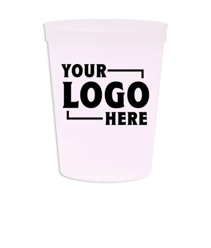 16 oz. Mood Plastic Stadium Cup (Case of 500) in Frost Pink
