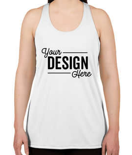Badger Women's Performance Racerback Tank - Color: White