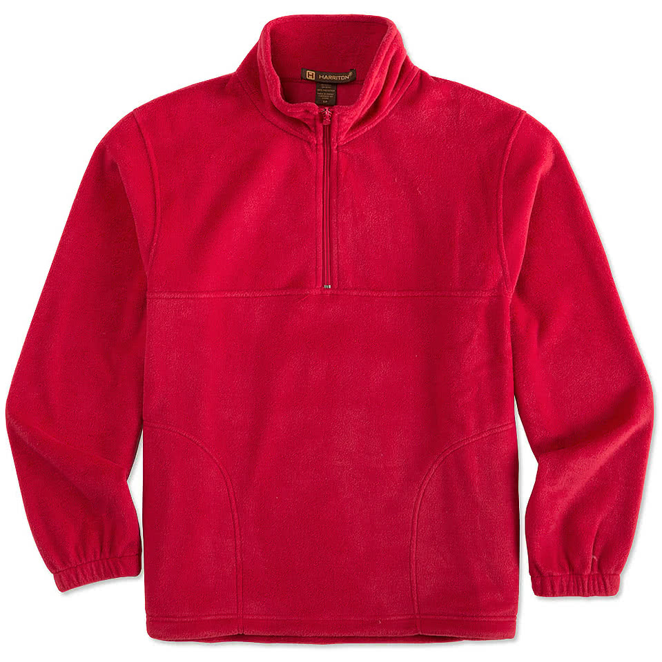 Harriton Quarter Zip Fleece Pullover - Printed
