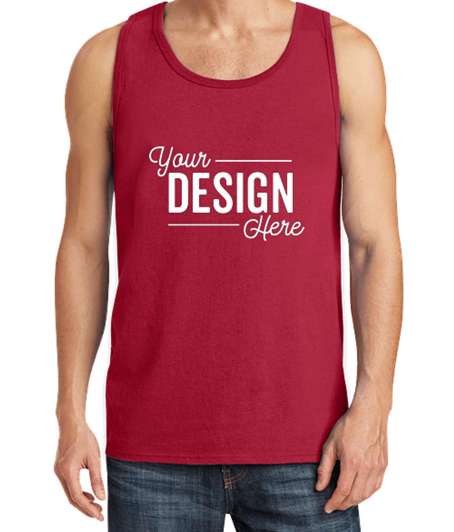 Port & Company Core Cotton Tank in Red
