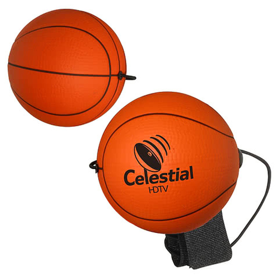 Yo-Yo Bungee Basketball Stress Reliever in Orange