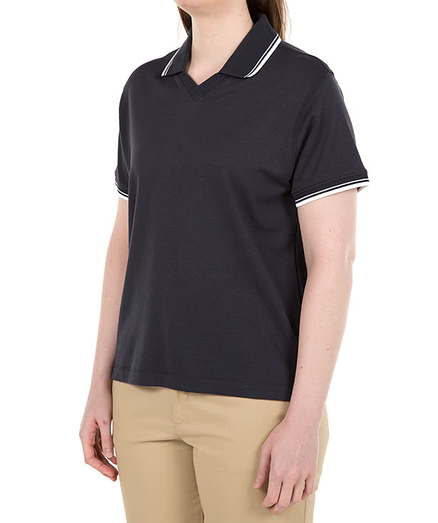 Canada - Devon & Jones Women's Tipped Pima Interlock Polo