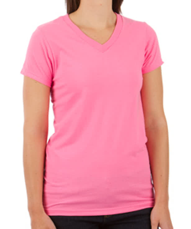 District Juniors Neon V-Neck T-shirt