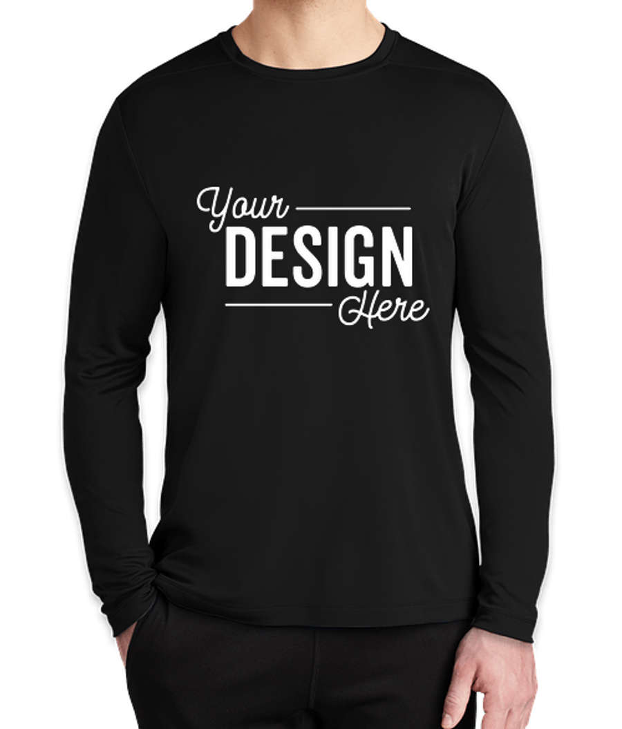 Sport-Tek UPF 50 Long Sleeve Performance Shirt in Black