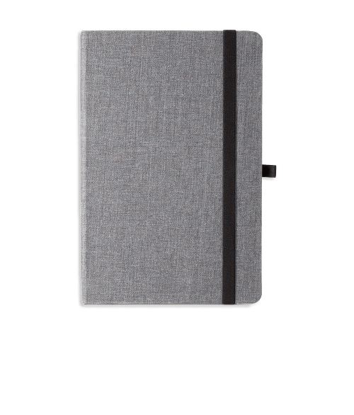 Full Color Strand Snow Canvas Hard Cover Notebook in Gray