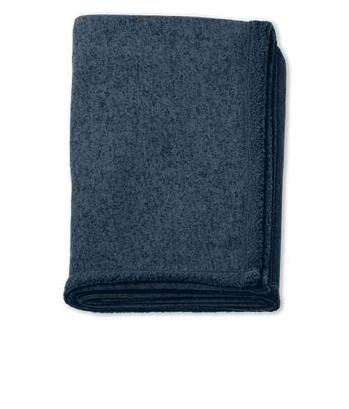 Port Authority Arc Sweater Fleece Blanket in Insignia Blue Heather