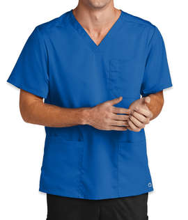 WonderWink Premiere Flex Stretch V-Neck Scrub Top - Color: Royal