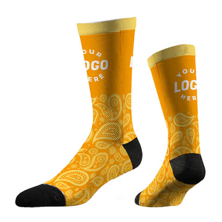 Paisley Crew Socks in Navy