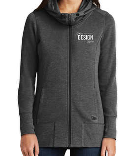 New Era Women's Tri-Blend Zip Hoodie - Color: Black Heather