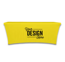 Full Color 8' Stretch Tablecloth - Color: Yellow