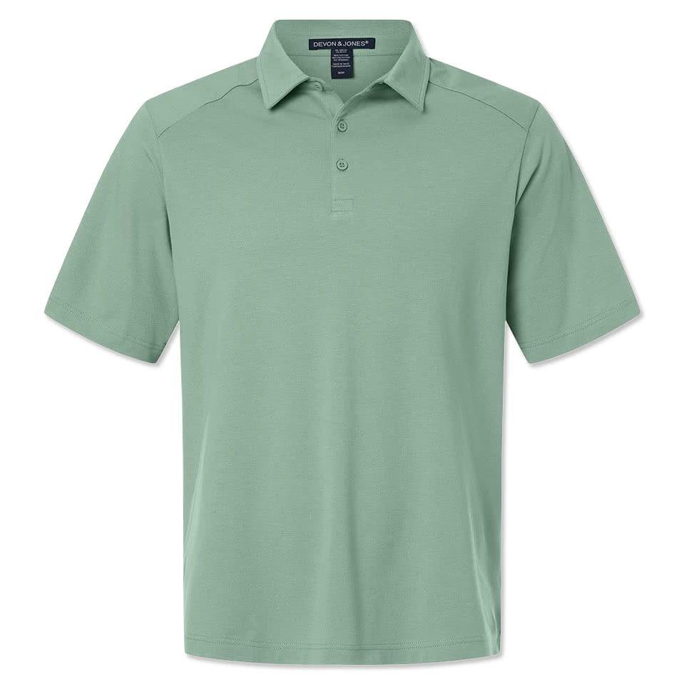 Devon & Jones Seaton Pebble Textured Performance Polo