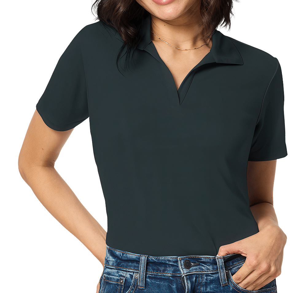 Blue Generation Women's BLU-X-DRI Titan V-Neck Performance Polo - Embroidered-default