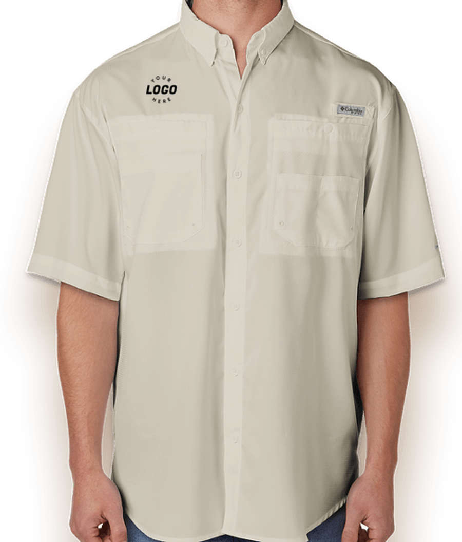 Columbia Tamiami II Short Sleeve Fishing Shirt - Printed in Fossil